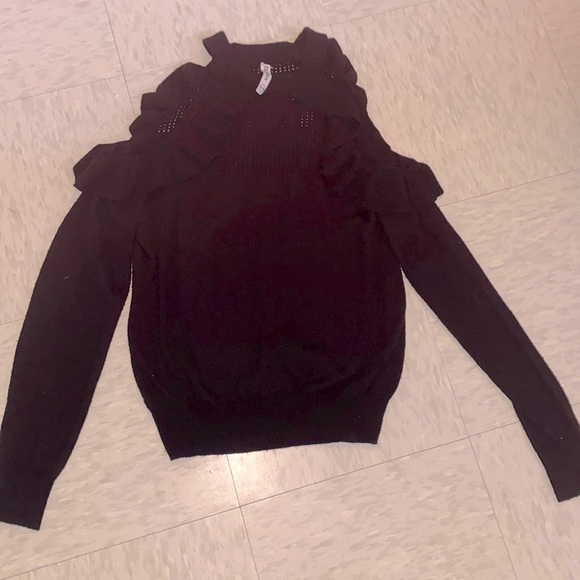 Bluenotes Sweaters - Blue Notes Cut Out Shoulder Flutter Sleeve Sweater